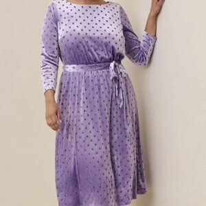 Torrid Midi Burnout Velvet Boatneck Dress